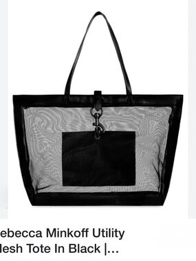 Rebecca Minkoff Black Mesh Utility Tote
